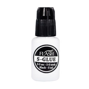 FLASH S-Glue – Клей для наращивания ресниц, 3-5 сек, 5-6 недель, черный