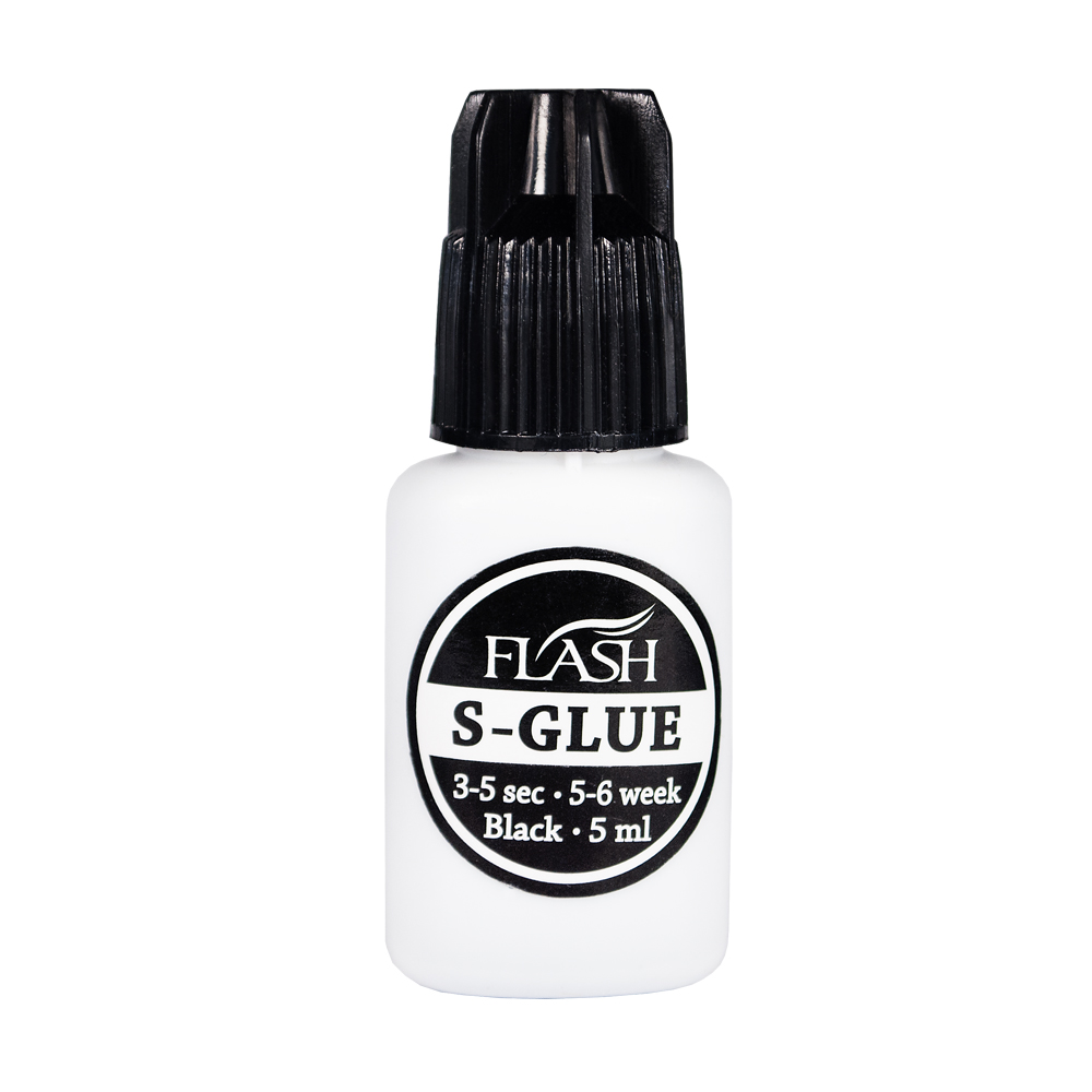 FLASH S-Glue - Клей для наращивания ресниц, 3-5 сек, 5-6 недель, черный