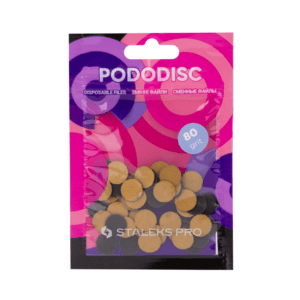 STALEKS Pododisc Змінні файли для педикюрного диску XS, 10 мм, 80 гріт, набір 50 шт