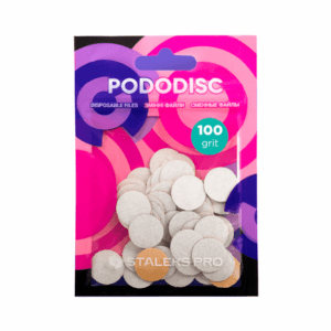 STALEKS Pododisc Змінні файли для педикюрного диску S, 15 мм, 100 гріт, білі, набір 50 шт