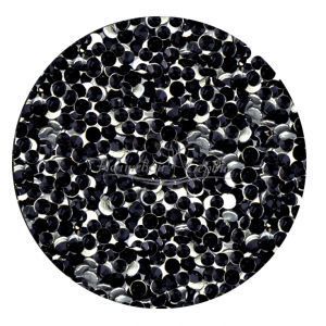 ELEMENTS Стрази скляні для нігтів №4, Jet Black, банка 100 шт