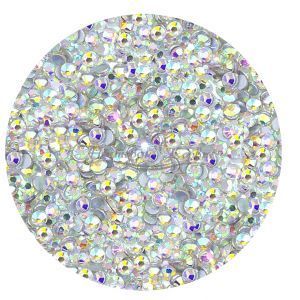 ELEMENTS Стрази скляні для нігтів №5, AB Crystal, банка 250 шт